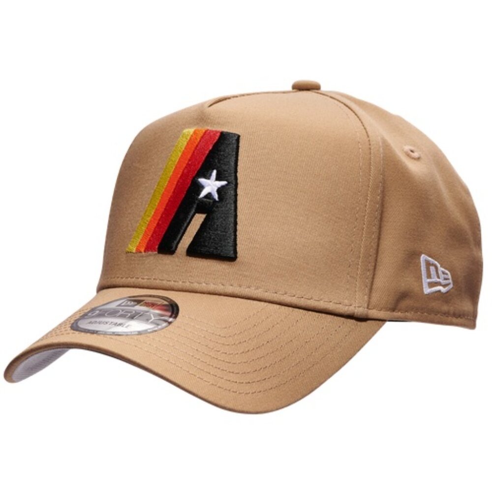 Houston Astros New Era 9Forty A-Frame SnapBack Adjustable Khaki Tan Hat Cap NWT!
